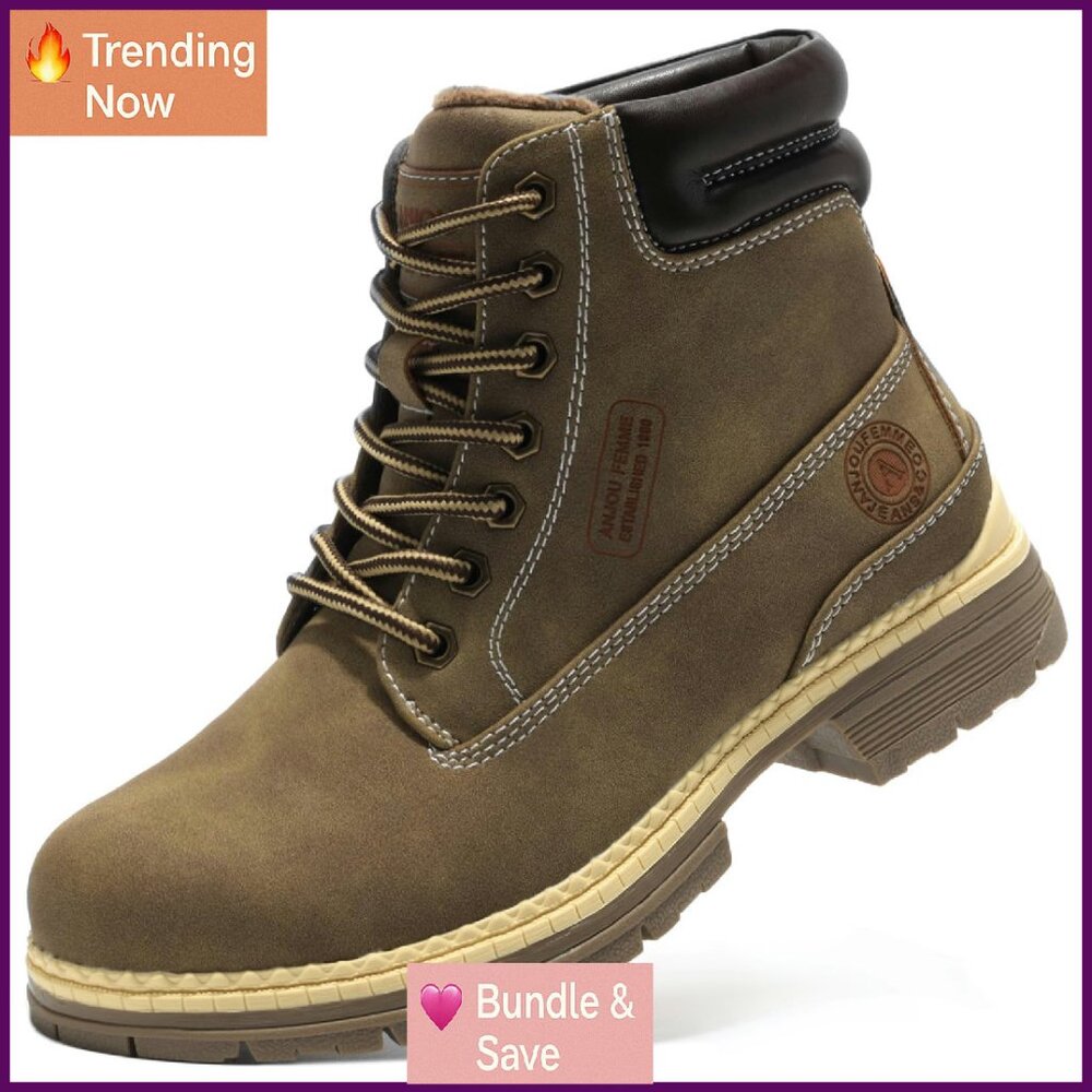 Women's Waterproof Hiking Boots, Non-Slip Work Boots, Casual Outdoor Shoes